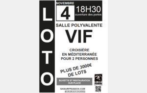 LOTO LE 04/11 - Venez nombreux !